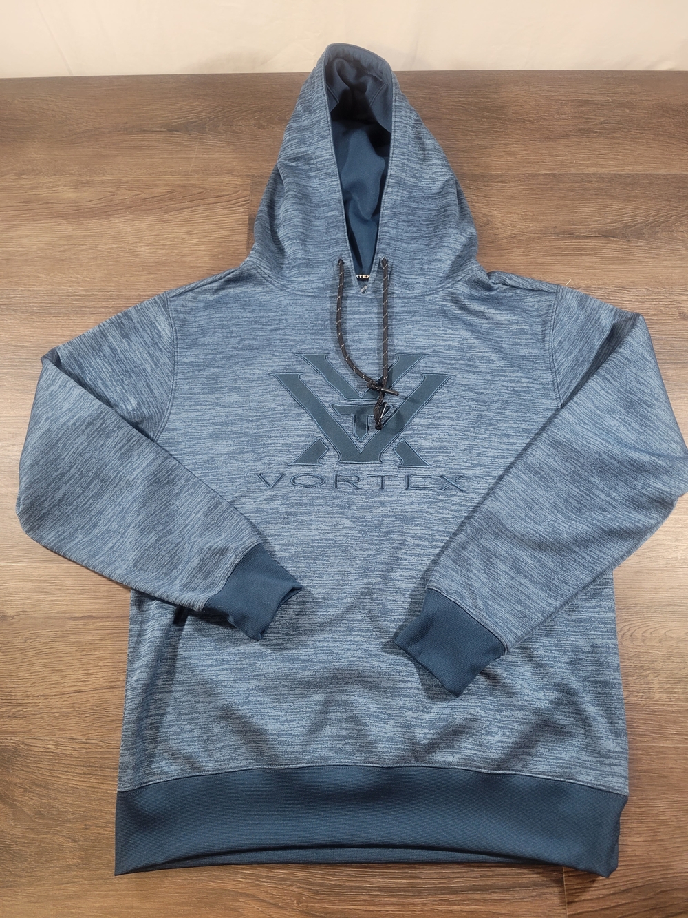Vortex Pullover Hoodie Sweatshirt Mens Size M Blue Heather Fleece Polyester
